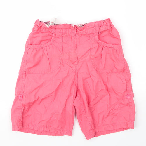 Mountain Warehouse Girls Pink  Cotton Bermuda Shorts Size 11 Years  Regular Zip