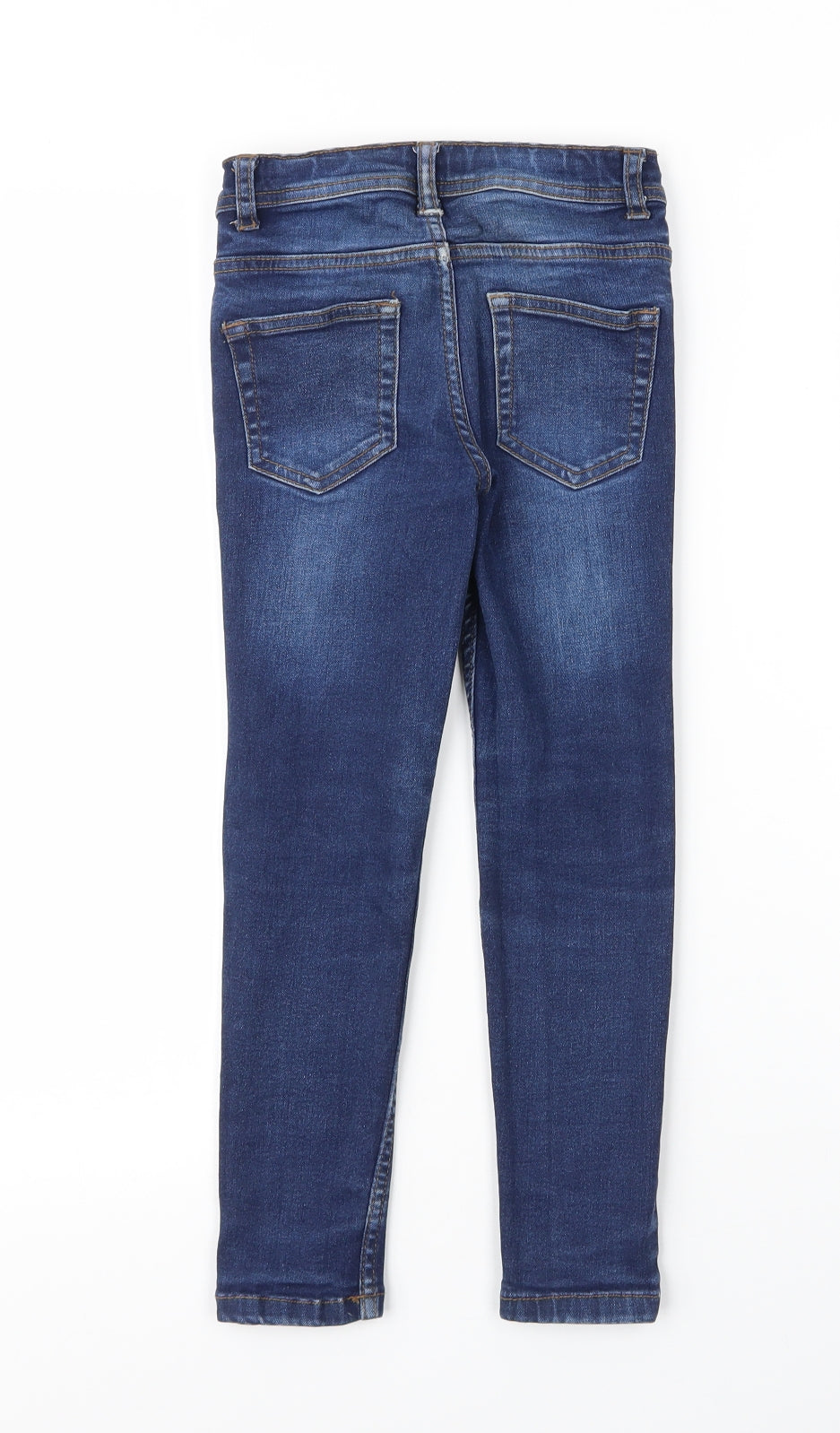 Primark Girls Blue  Cotton Skinny Jeans Size 6 Years L20 in Regular Zip