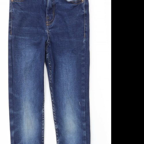 Primark Girls Blue  Cotton Skinny Jeans Size 6 Years L20 in Regular Zip