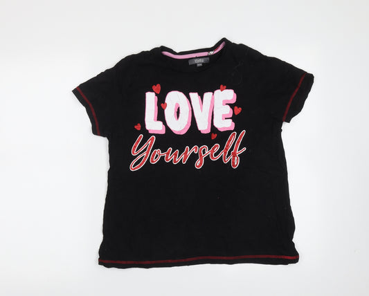 Studio Sleepwear Womens Black Solid Cotton Top Pyjama Top Size 12   - love yourself
