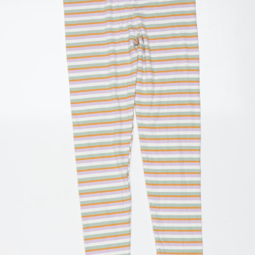 TU Girls Multicoloured Striped Cotton Carrot Trousers Size 9 Months  Extra-Slim  - leggings