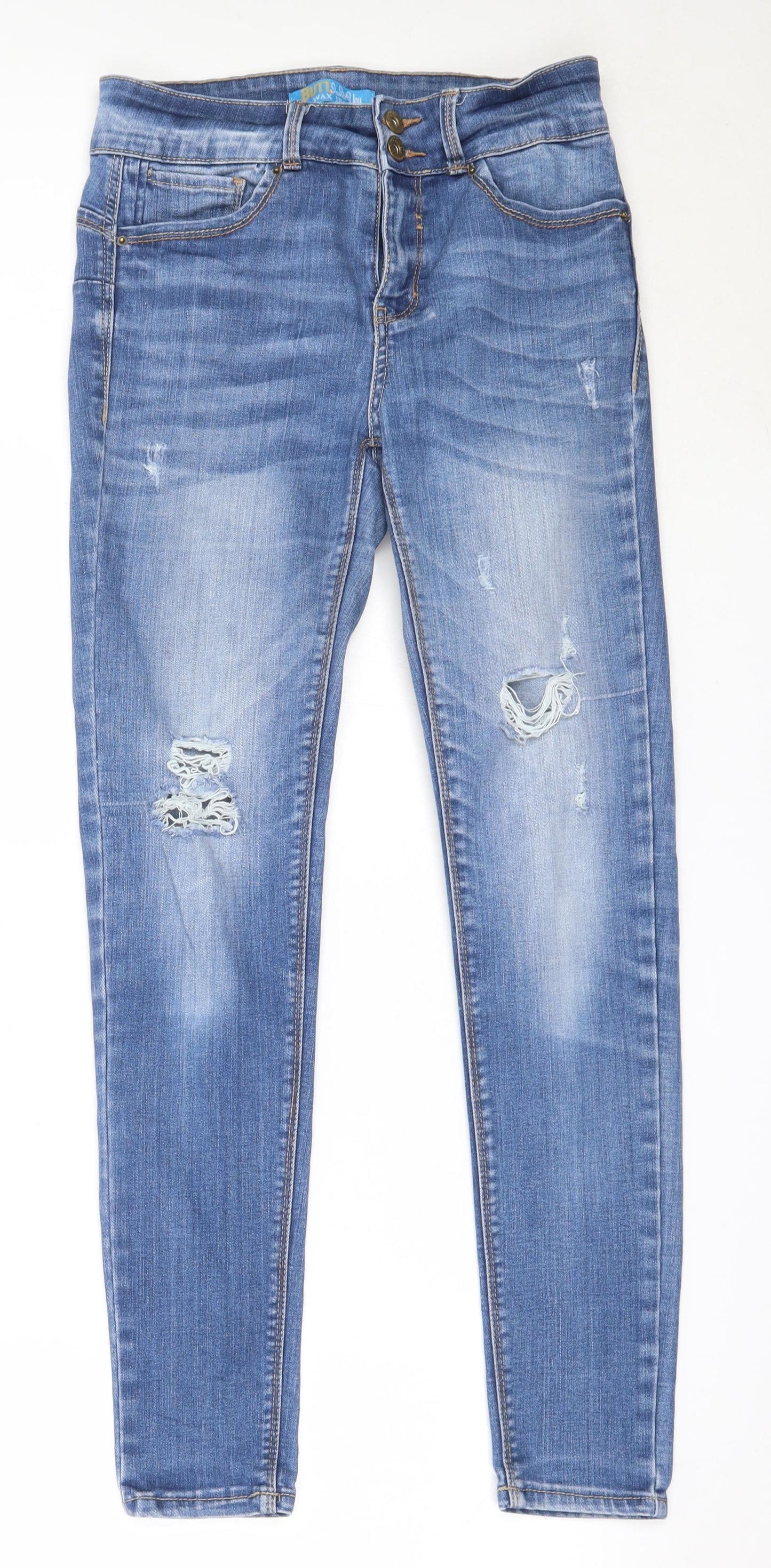 WAX JEAN Womens Blue  Cotton Skinny Jeans Size 28 in L27.5 in Regular