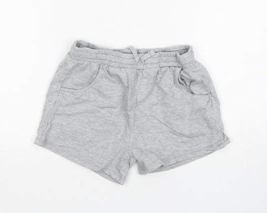 Nutmeg Girls Grey  Cotton Sweat Shorts Size 11-12 Years  Regular