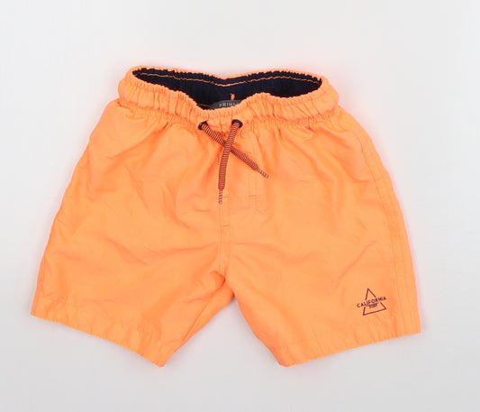 Primark Boys Orange  Polyester Sweat Shorts Size 2-3 Years  Regular Drawstring