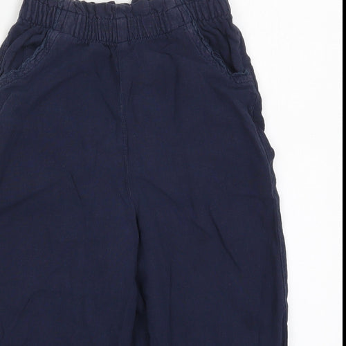 NEXT Girls Blue  Viscose Capri Trousers Size 6 Years  Regular