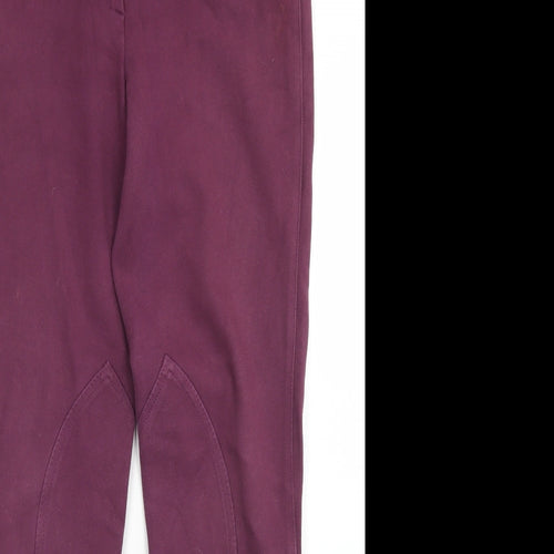 Dublin Womens Purple  Cotton Chino Trousers Size 18 L29 in Regular Hook & Eye