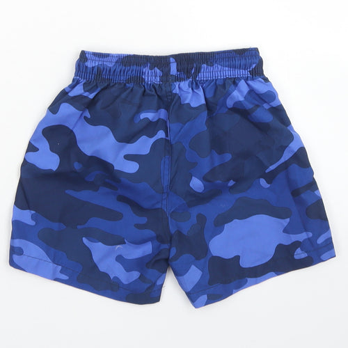 Matalan Boys Blue Camouflage Polyester Sweat Shorts Size 4-5 Years  Regular Drawstring
