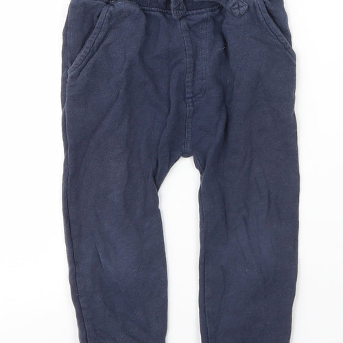 George Boys Blue  Cotton Sweatpants Trousers Size 2 Years  Regular Drawstring