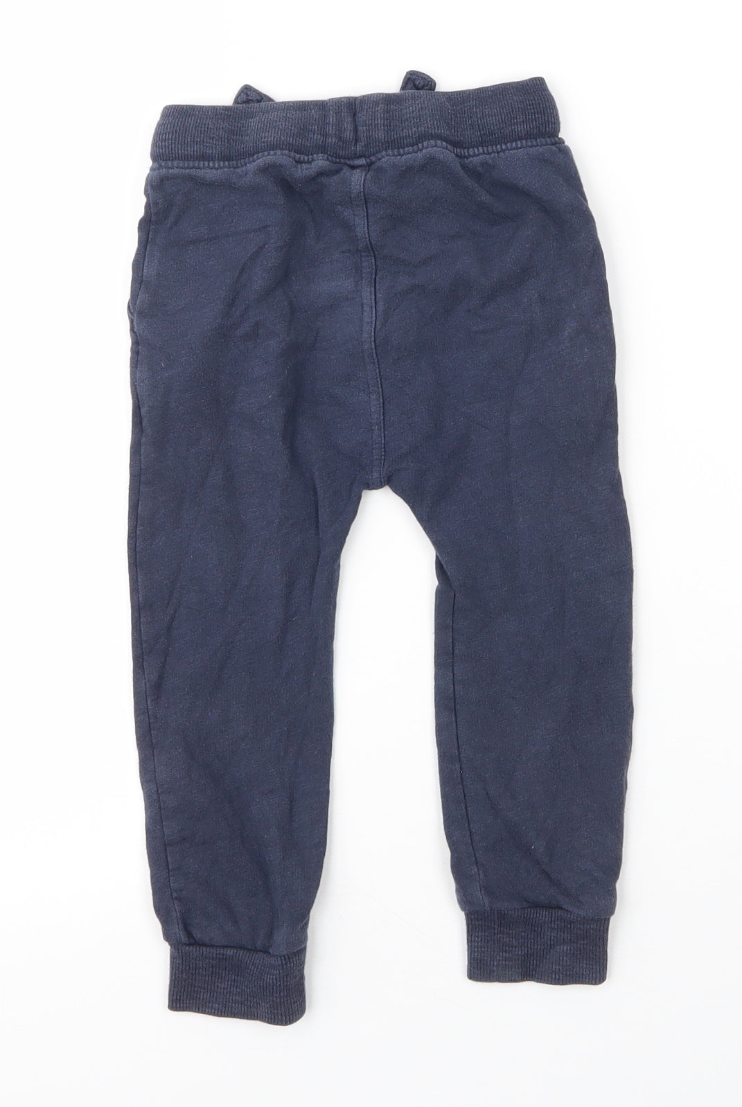 George Boys Blue  Cotton Sweatpants Trousers Size 2 Years  Regular Drawstring