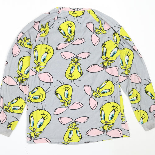 Primark Womens Grey Solid Polyester Top Pyjama Top Size XS   - Looney Tunes