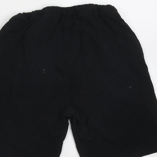 SheIn Girls Black  Cotton Bermuda Shorts Size 10 Years  Regular