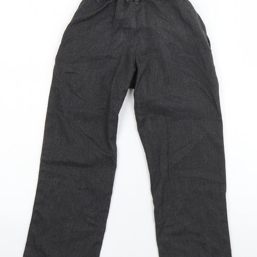 George Boys Grey  Polyester Dress Pants Trousers Size 5-6 Years  Regular Zip