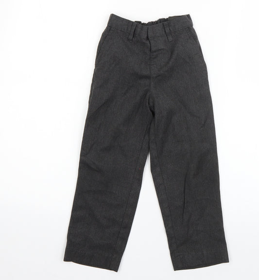 Lily & Dan Boys Grey  Polyester Dress Pants Trousers Size 4-5 Years  Regular