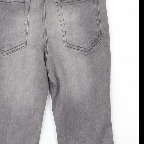 Primark Boys Grey  Cotton Bermuda Shorts Size 9 Years  Regular Zip