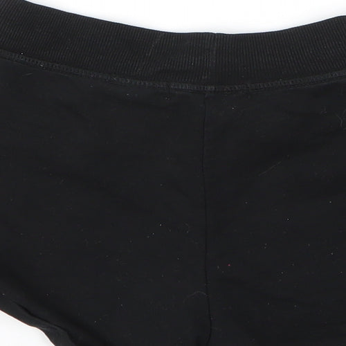H&M Girls Black  Cotton Sweat Shorts Size 8 Years  Regular Drawstring