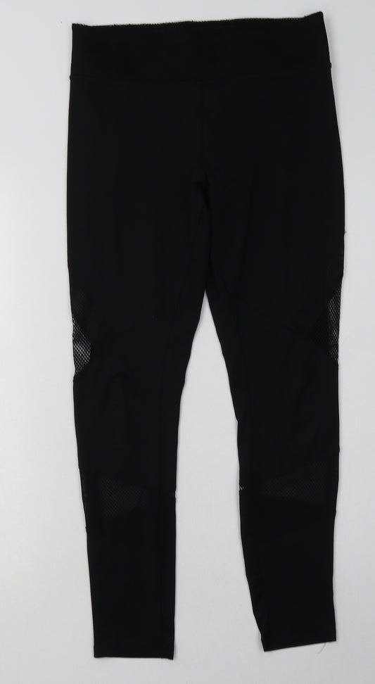 New Look Womens Black  Polyester Capri Leggings Size M L28 in Regular
