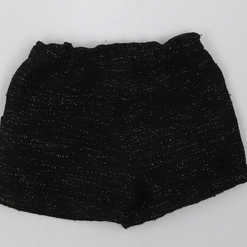 Nutmeg Girls Black  Polyester Bermuda Shorts Size 2-3 Years  Regular Buckle