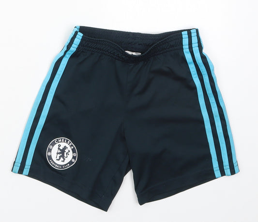 adidas Boys Blue  Polyester Sweat Shorts Size 5-6 Years  Regular  - Chelsea FC Football Club