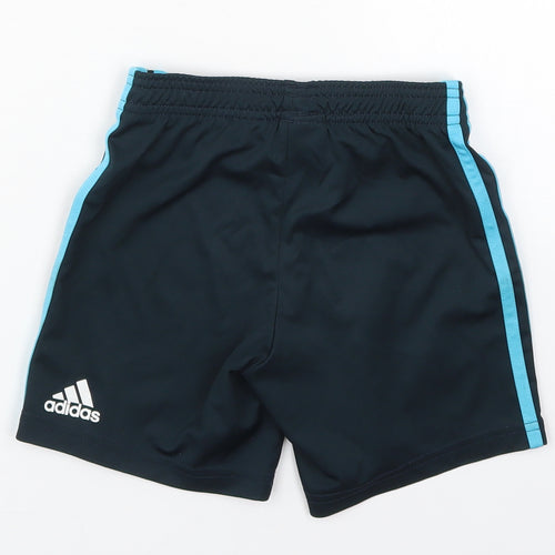 adidas Boys Blue  Polyester Sweat Shorts Size 5-6 Years  Regular  - Chelsea FC Football Club