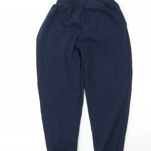 Primark Boys Blue  Cotton Sweatpants Trousers Size 10 Years L21 in Regular Drawstring
