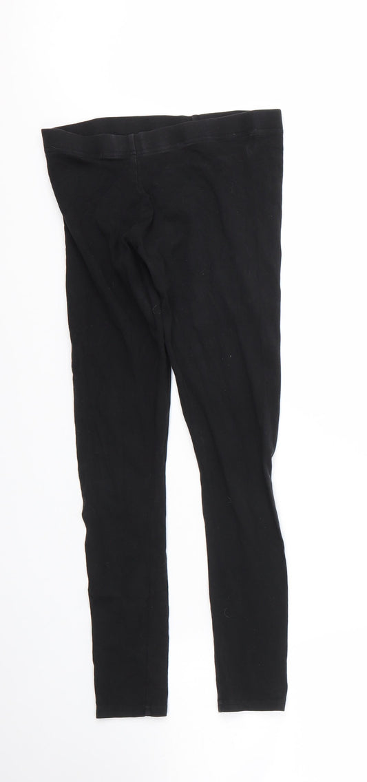 NEXT Girls Black  Cotton Carrot Trousers Size 13 Years L25 in Regular