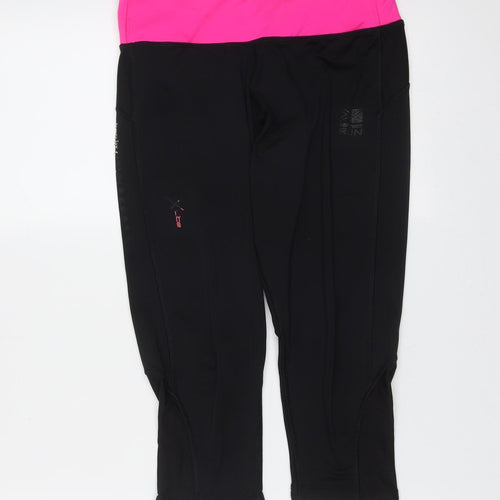 Karrimor Womens Black  Polyester Cropped Leggings Size 10 L20 in Extra-Slim Drawstring