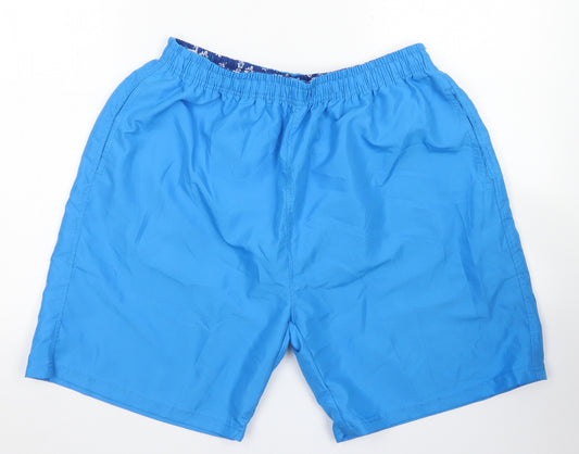 GRCF Mens Blue  Polyester Athletic Shorts Size 2XL L6 in Regular Drawstring - Board Shorts