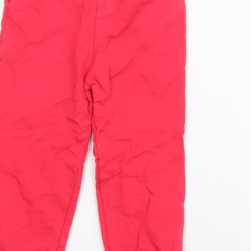 Preworb Girls Red  Cotton Jogger Trousers Size 2-3 Years  Regular  - Call me