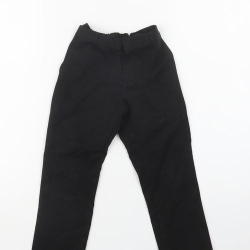 George Boys Black  Polyester Dress Pants Trousers Size 4-5 Years  Regular Hook & Loop - School Wear