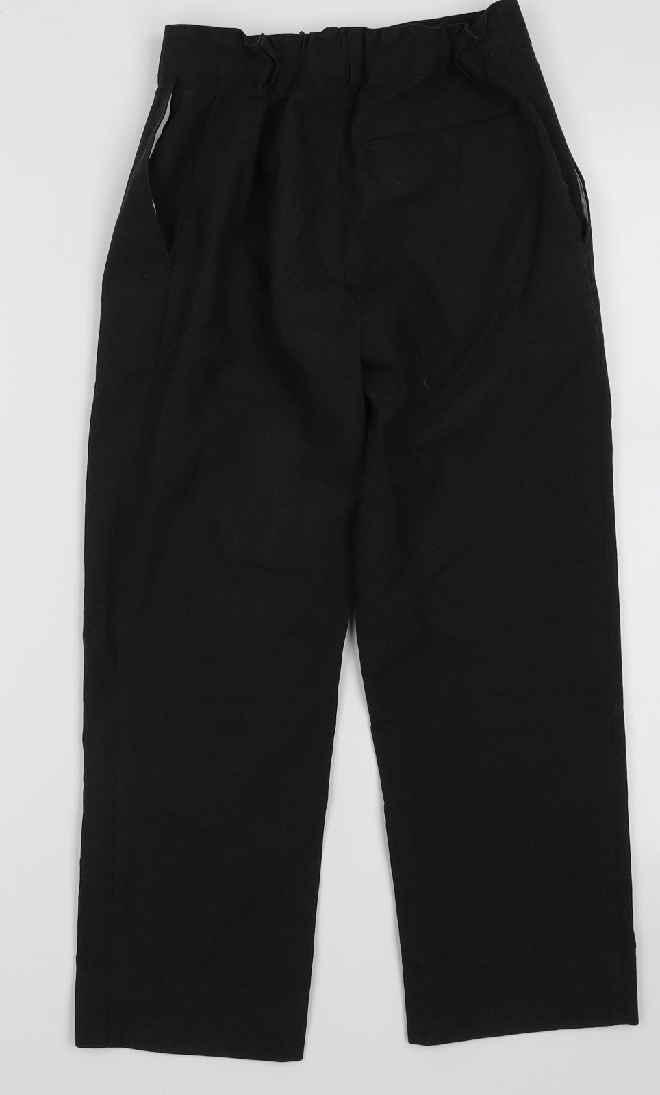 Marks and Spencer Boys Grey  Polyester Capri Trousers Size 11-12 Years  Regular Hook & Eye - School