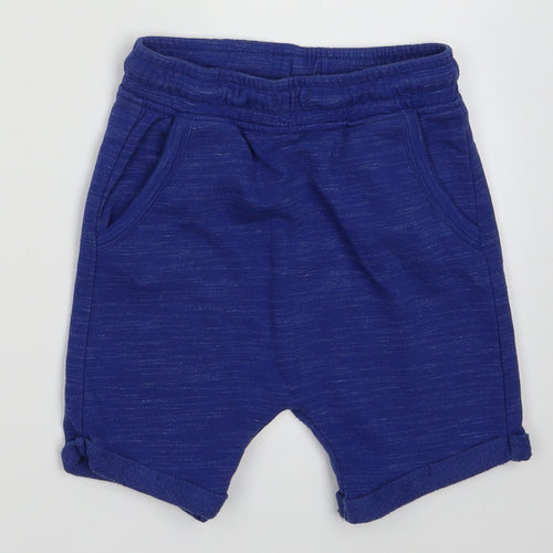 George Boys Blue  Cotton Sweat Shorts Size 6-7 Years  Regular