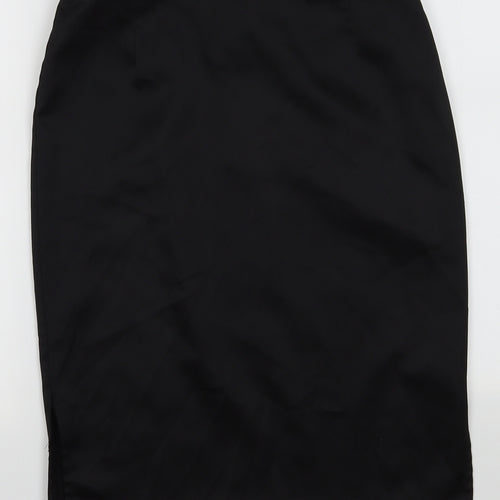 Ozone Womens Black  Polyester A-Line Skirt Size 12   Zip