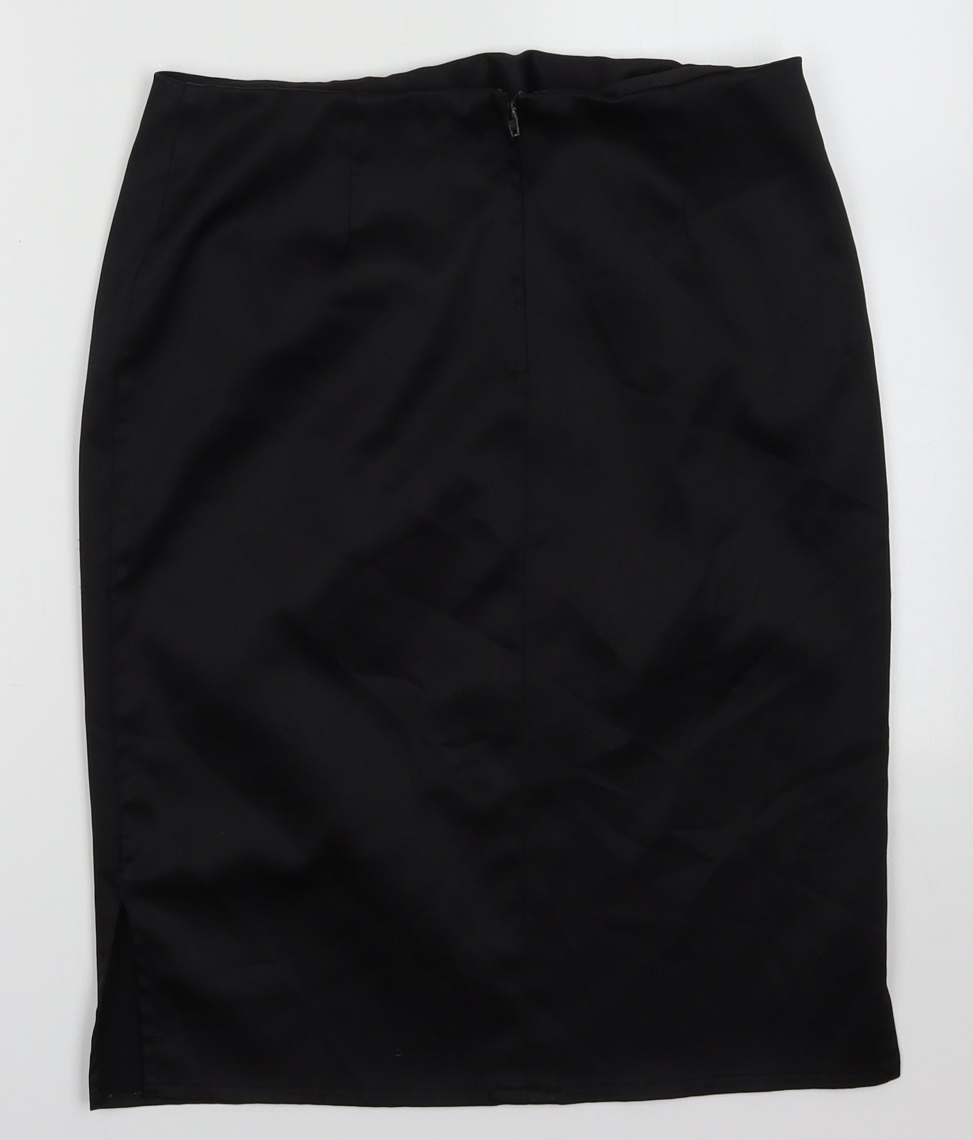 Ozone Womens Black  Polyester A-Line Skirt Size 12   Zip