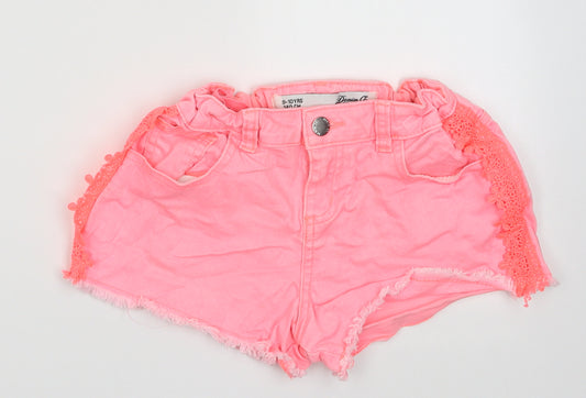 Primark Girls Pink  Coir Bermuda Shorts Size 9-10 Years  Regular Buckle