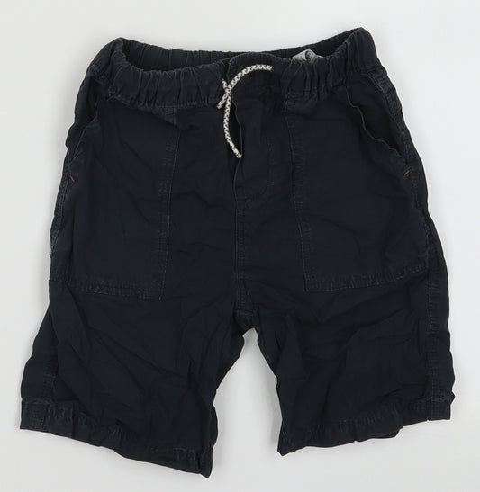 Zara Boys Blue  Cotton Bermuda Shorts Size 6 Years  Regular Buckle