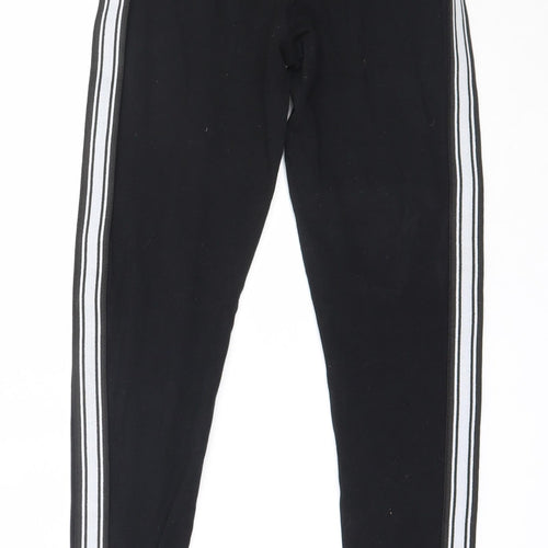 M&Co Girls Black  Cotton Capri Trousers Size 11-12 Years  Regular  - leggings