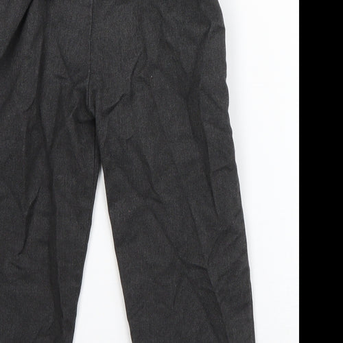 Preworn Boys Grey  Polyester Dress Pants Trousers Size 3-4 Years  Regular Pullover