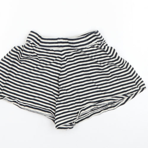 NEXT Girls Blue Striped Cotton Sweat Shorts Size 3 Years  Regular