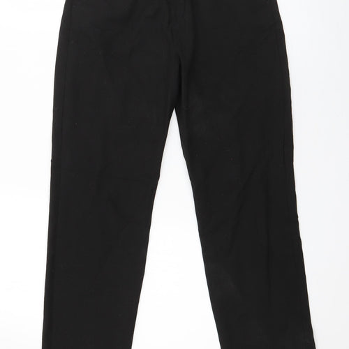 F&F Boys Black  Polyester Dress Pants Trousers Size 12-13 Years  Regular Zip