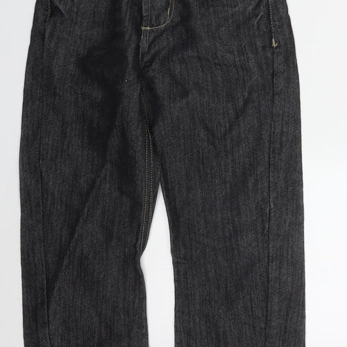 Matalan Boys Black  Cotton Straight Jeans Size 8 Years  Regular Button