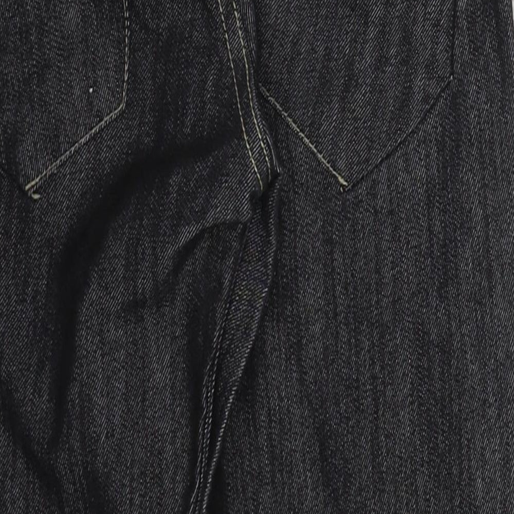 Matalan Boys Black  Cotton Straight Jeans Size 8 Years  Regular Button