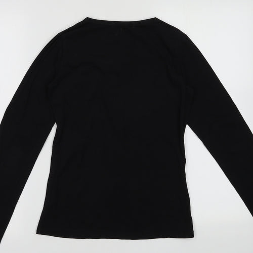 Cache Cache Womens Black  Cotton Pullover Sweatshirt Size 10  Pullover - very important pipelette