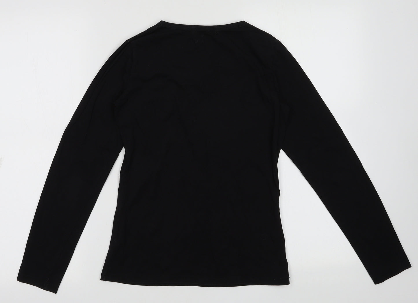 Cache Cache Womens Black  Cotton Pullover Sweatshirt Size 10  Pullover - very important pipelette