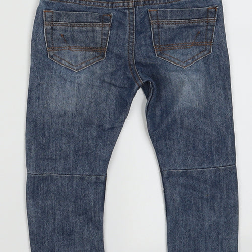 Primark Boys Blue  Cotton Straight Jeans Size 2-3 Years  Regular Tie