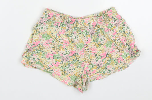 NEXT Girls Multicoloured Floral Cotton Sweat Shorts Size 4-5 Years  Regular