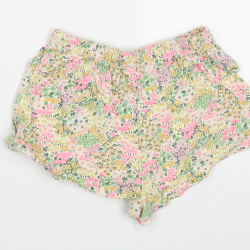 NEXT Girls Multicoloured Floral Cotton Sweat Shorts Size 4-5 Years  Regular