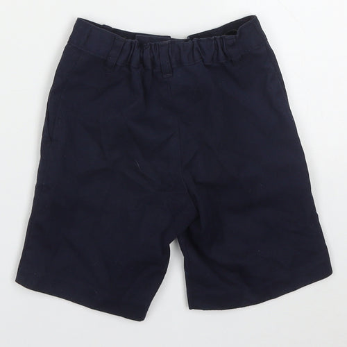 George Boys Blue  Polyester Bermuda Shorts Size 4-5 Years  Regular Hook & Eye