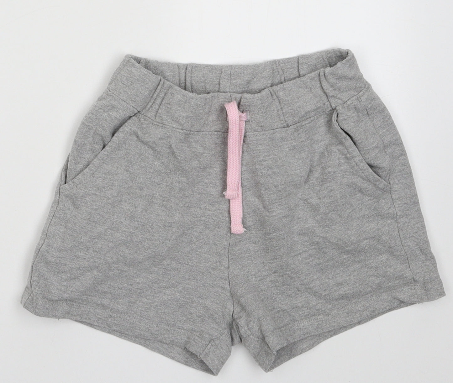 Jeff & Co  Girls Grey  Cotton Sweat Shorts Size 11-12 Years  Regular Tie