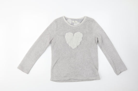 Primark Womens Grey  Polyester Top Pyjama Top Size 10   - Heart