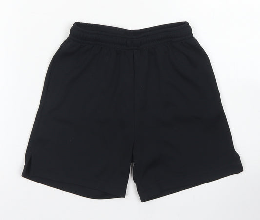 NEXT Boys Black  Polyester Sweat Shorts Size 7 Years  Regular Drawstring